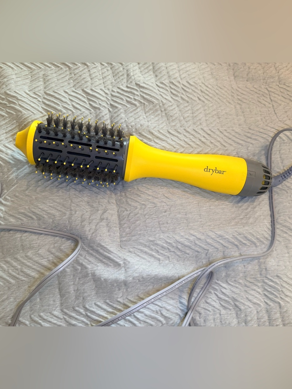 Drybar Yellow and Gray Round Hot Air Styling Brush